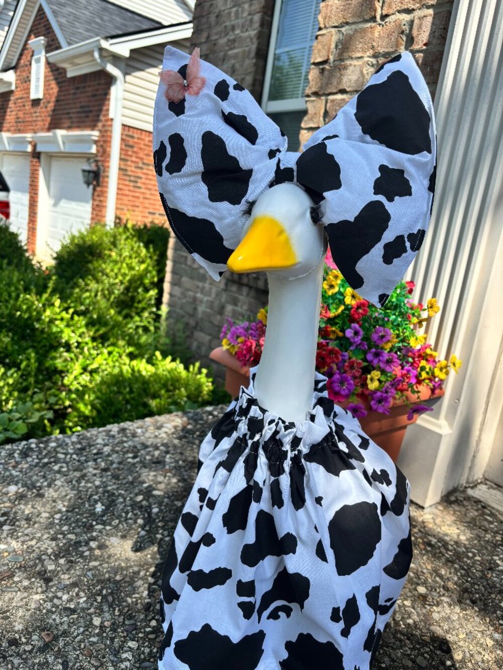 NEW Handmade Cow Print Outfit Sets for Porch Goose 23" or 19"